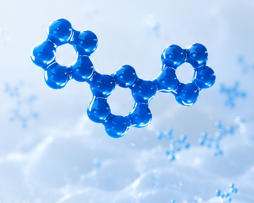 Blue molecular visualization