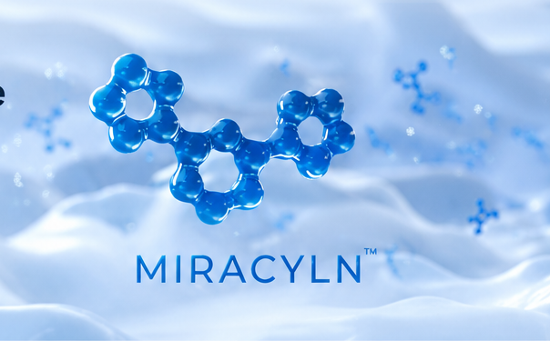 Blue molecular visualization